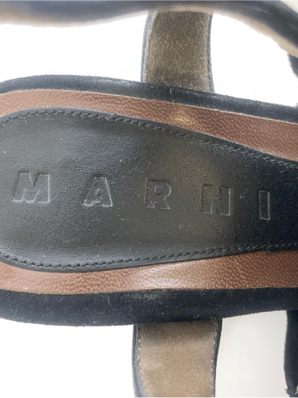 Marni Black Suede Gem-Studded Block Heel Sandals - Picture 5 of 5